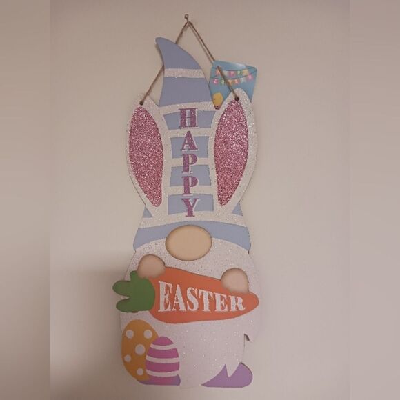 EASTER GNOMES WALL/DOOR HANGING SIGN - Picture 1 of 2